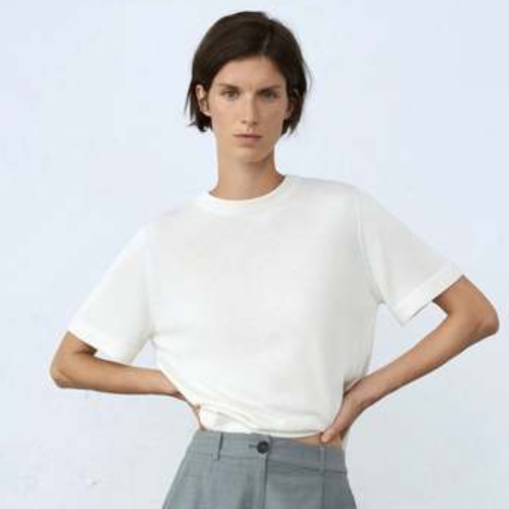 CORDERA The Viscose T-Shirt In Marshmallow Boxy Tee One Size NWT SOLDOUT